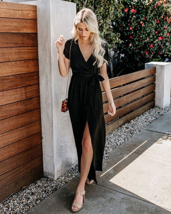 Maxi Wickelkleid, Wickelkleider, Kleid Nach Maß, Langes Kleid, Sommerkleid, Umstandskleid, Brautjungfernkleid, Baby-Dusche-Kleid von MegayaBali