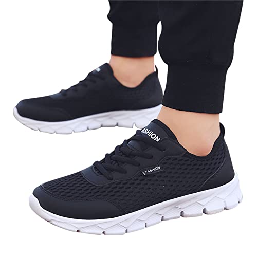Herren Slip On Sneaker Bequem Mode Sportschuhe Freizeitschuhe Running Rote Outdoor Mesh Running Tennis Schuhe Walkingschuhe von Meggsnle
