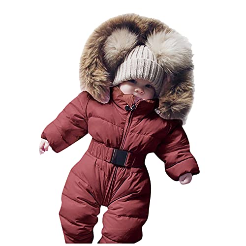 Mantel warm Outings Winter Thick Strampler Onesies Kapuze Overall Outfits 0-24 Monate Strampler Jacke Kapuze Overalls Oberbekleidung Mädchen Baby Junge Kapuzene Schneeanzug Baby 80 Sterntaler von Meggsnle