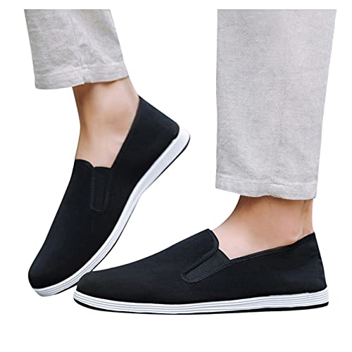 Meggsnle Herren Laufschuhe Turnschuhe Anti-Rutsch Dämpfung Schnürschuhe Walking-Schuh Slip On Weiße Sneaker Sport Outdoor Joggen Running Shoe von Meggsnle