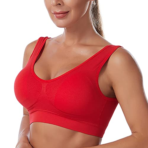 Meggsnle Push Up Sport BH Damen Starker Halt Große Größe Gekreuzt Sport-BH für hohe Belastungen, für Damen Sport BH Bustier Comfort BH Fitness Yoga Bustier Rückenfrei BH mit Abnehmbaren Cups von Meggsnle