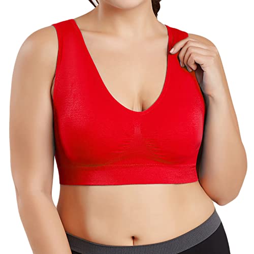 Meggsnle Rückenfreier BH Push Up Damen Spaghettiträger Cross Back Design Racerback-BH Push up BH Crossback Sport Bra Ohne Bügel für Yoga Gym Sommer Tops Bustier Tanktop Bra von Meggsnle