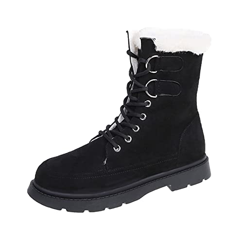 Meggsnle Winterstiefel Damen 41 Halblange Stiefel Outdoors Worker Boots Bequeme Mode Kurzschaft Hochschaft Winterstiefel Bequem Winterboots Winter Outdoors Rutschfeste Winterboots von Meggsnle