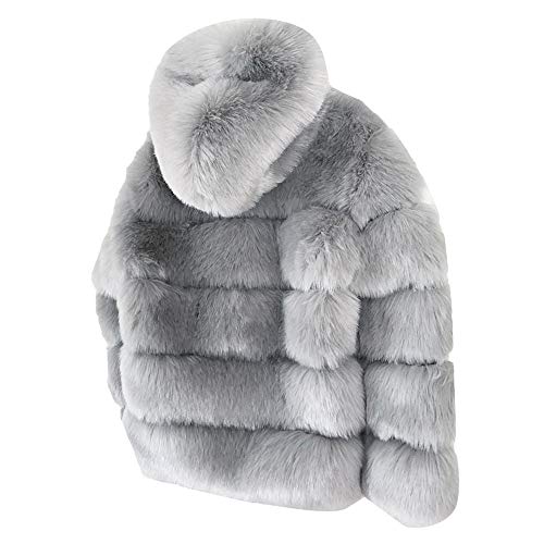 Teddy Jacken Und Damen - Jacken Trendig Pelzjacke Luxuriös Faux-Fur Feminin Plüschmantel Winterfelljacke Modisch Pelzmantel Flauschige Jacke Kuschelig Fliegerjacke Tierfreundlicher Pelzmantel von Meggsnle