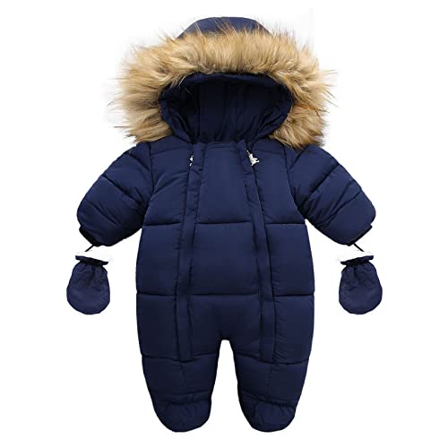 Winter Säugling Baby Junge Mädchen Spielanzug Kapuzenjacke Winterjacke Babyoverall 0-24 Monate Neugeborenes Baby Junge Mädchen Skihose Kinder Mädchen Baby Junge Kapuzene Schneeanzug Baby 80 Mädchen von Meggsnle