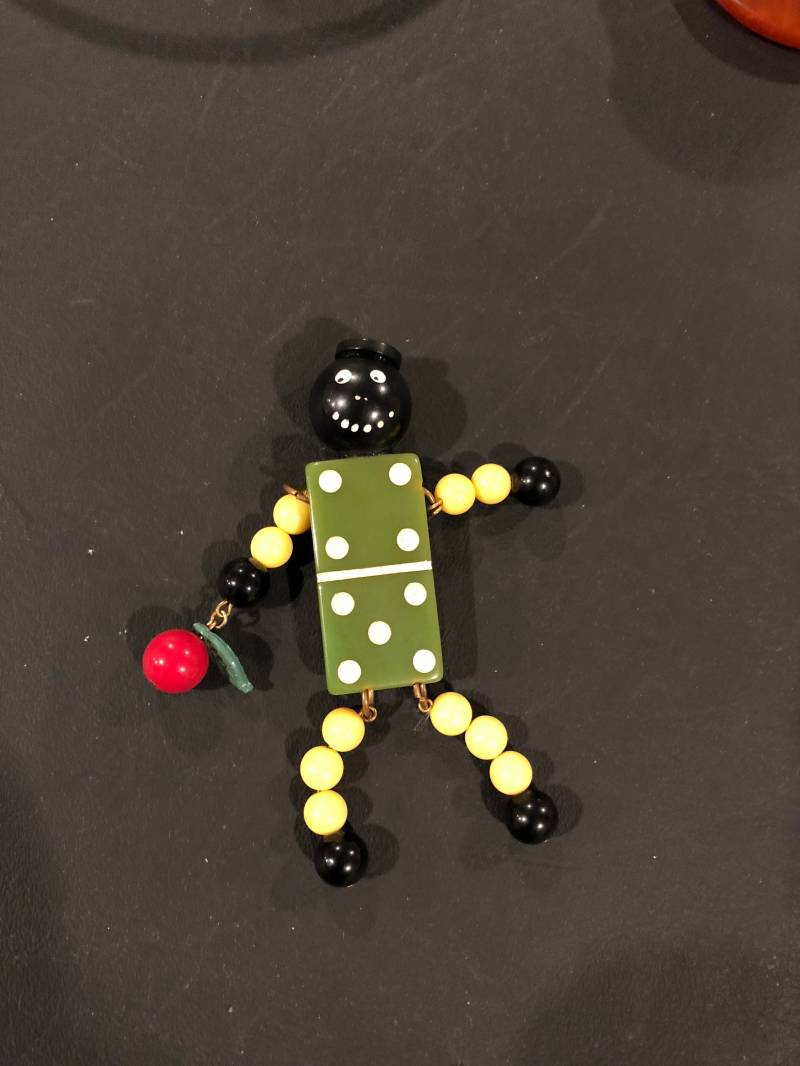 Vintage Art Deco Bakelit Dominostein von Meglovesvintage1