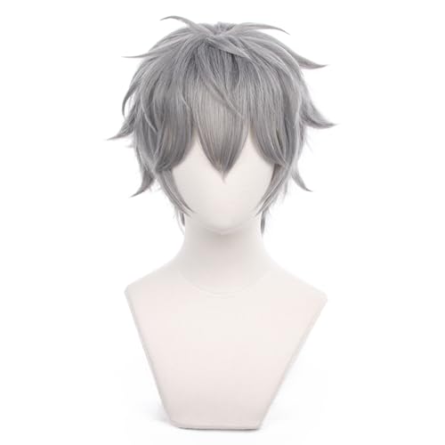 COS Ensemble Stars Character Sena Izumi Wig Gray hair Short wigs for women,men, cosplay Halloween,Christmas,Comic Con cross dressing used Attached wig cap von Meguru