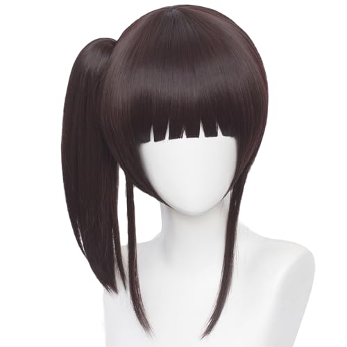 COS Ghost Killing Team Tsuyuri Kanao Perücken Anime Demon Slayer Charakterperücke Schwarze ErsatzPerücke für Damen Halloween,Bühnenstück Performance Cosplay Perücken Angebrachtes Haarnetz von Meguru