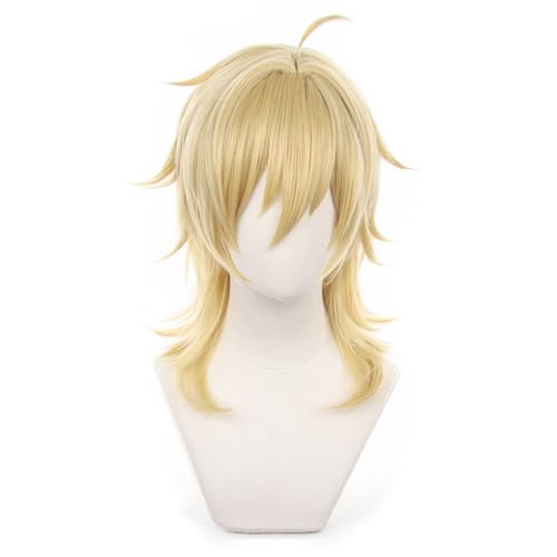 Ensemble Stars Hakaze Kaoru COS Wig Short yellow hair for men/women cosplay High temperature silk wig Halloween,Christmas,Comic Con cross dressing used Attached wig cap von Meguru