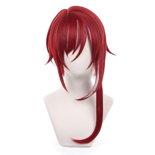 Ensemble Stars Sakasaki Natsume COS Wig Red hair White Spot Dyed Men's Wig Halloween,Christmas,Comic Con cross dressing used Attached wig cap High temperature silk wig von Meguru