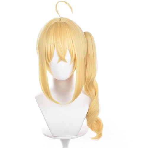 Lucy Perücke Zenless Zone Zero Cosplay Blonde Gelbe Single Wave Pferdeschwanz Langes Haar für Erwachsene Frauen Cos Luciana Auxesis Theodoro de Montefio Rollenspiel von Meguru