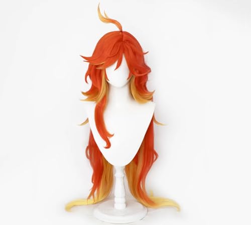 Mavuika Perücke Cosplay Genshin Impact 110cm Orange Gemischte Gelb Gradient Lange Haare für Erwachsene Frauen Cos Mavuika Rollenspielparty Halloween Weihnachten Mavuika Perücke Cosplay Genshin Impact 110cm Orange Gemischte Gelb Gradient Lange Haare für Erwachsene Frauen Cos Mavuika Rollenspielparty Halloween Weihnachten von Meguru