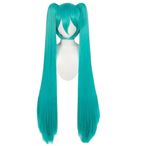 Miku Cosplay Perücke Grün Doppel Ponytail Lange Haare Ersatz Perücken für Frauen Tägliche Tragung Halloween Cos Ereignisse Kostüm Comic Con Gebrauch von Meguru