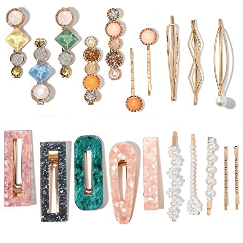 Mehayi 20 Stück Perlen und Acrylharz Haarspangen, handgefertigte Haarspangen, Marmor Alligator Bobby Pins, Glitzer Kristall geometrische Haarnadel, Haar-Accessoires, Geschenke für Frauen Mädchen Mehayi 20 Stück Perlen und Acrylharz Haarspangen, handgefertigte Haarspangen, Marmor Alligator Bobby Pins, Glitzer Kristall geometrische Haarnadel, Haar-Accessoires, Geschenke für Frauen Mädchen von Mehayi