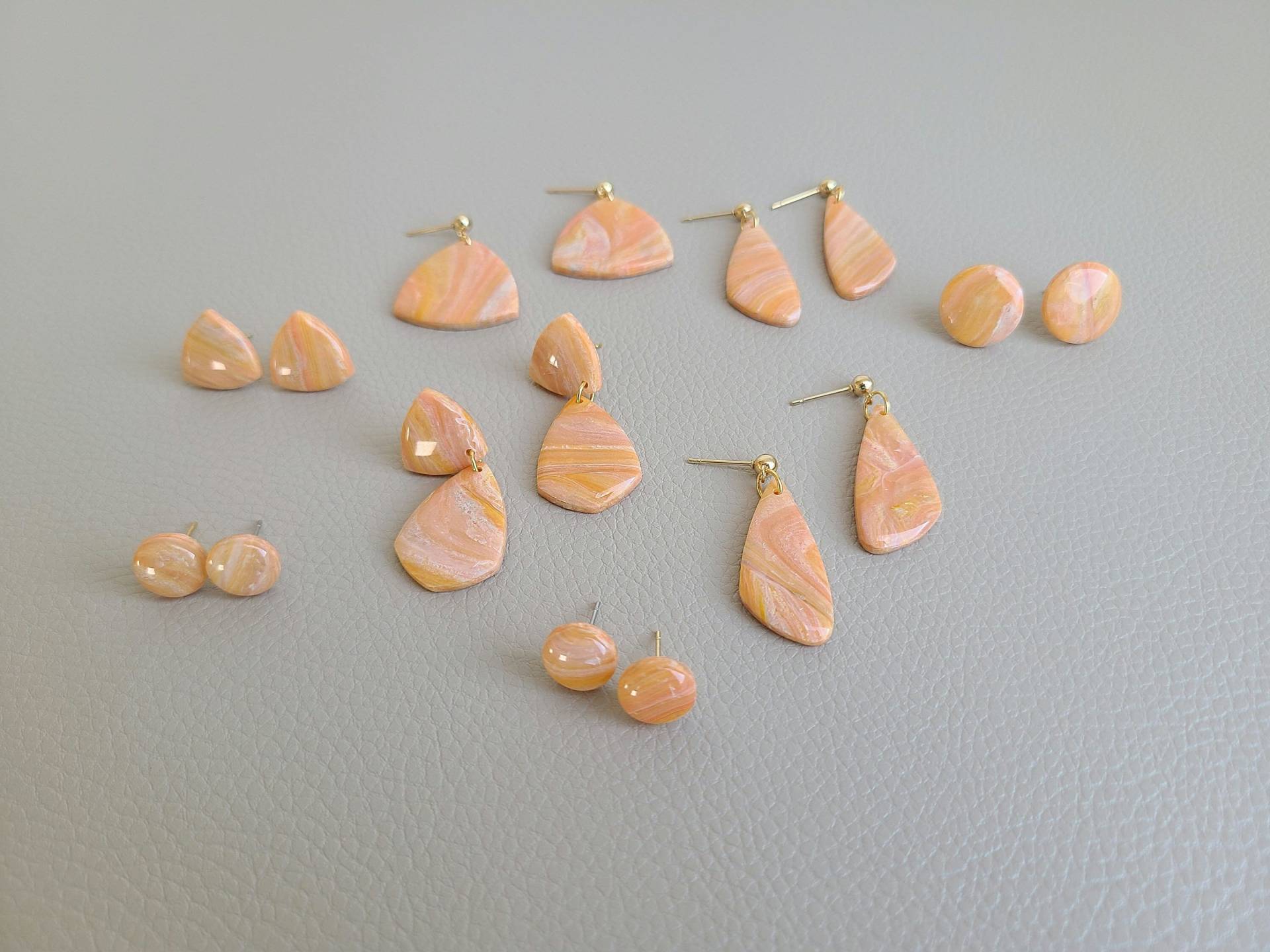 Handgemachte Ohrringe Aus Polymer-Ton | Leichte Ohrhänger in Naturtönen Herbstschmuck Geschenk Für Sie von MehrAlsPerlen