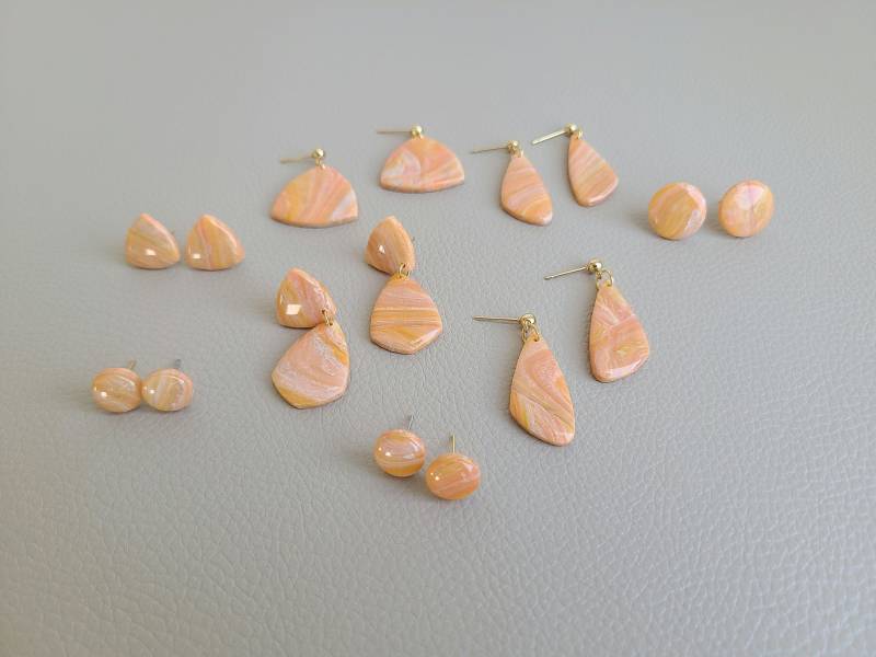 Handgemachte Ohrringe Aus Polymer-Ton | Leichte Ohrhänger in Naturtönen Herbstschmuck Geschenk Für Sie von MehrAlsPerlen