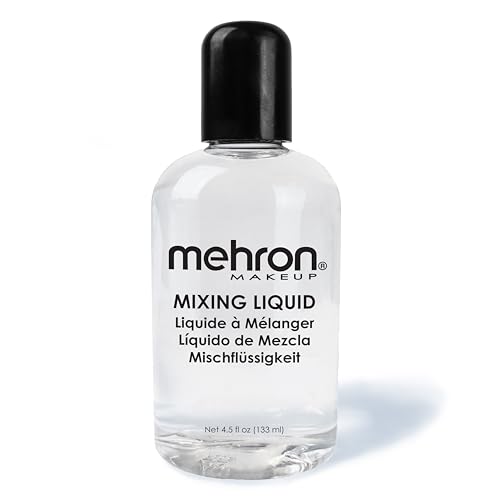 Mehron Make-up Mixing Liquid - Wasserabweisend für ganztägiges Tragen - Vielzweck Make-up Transformer - Eyeliner Mixing Medium - Clear 133 ML von Mehron