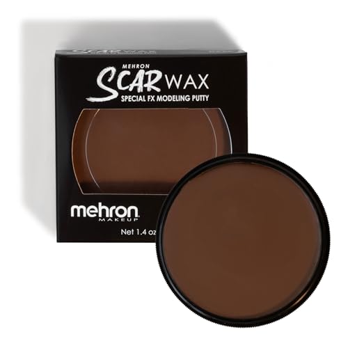 Mehron Make-up Scar Wax Special FX Modeling Putty | Formbares weiches Wachs für Special FX | Narbenwachs SFX Make-up für falsche Narben, Wunden, Cosplay & Halloween-Effekte (Dark) von Mehron
