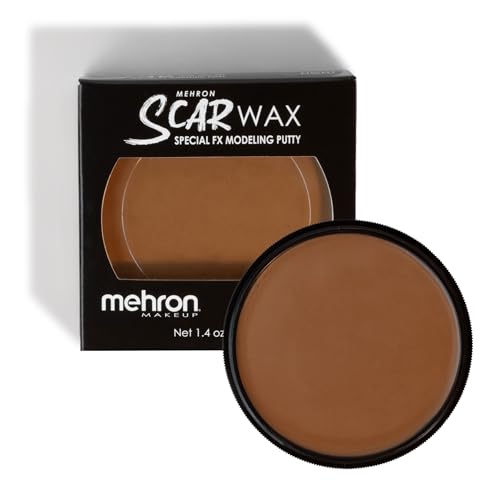 Mehron Make-up Scar Wax Special FX Modeling Putty | Formbares weiches Wachs für Special FX | Narbenwachs SFX Make-up für falsche Narben, Wunden, Cosplay & Halloween-Effekte (Medium) von Mehron