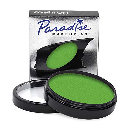 Mehron Paradise Make-up AQ Pro Size | Perfekt für Bühnen- und Bildschirmvorführungen, Spezialeffekte, Cosplay und Halloween | Wasseraktiviertes Gesichts- und Körperfarben 40 g Light Green von Mehron