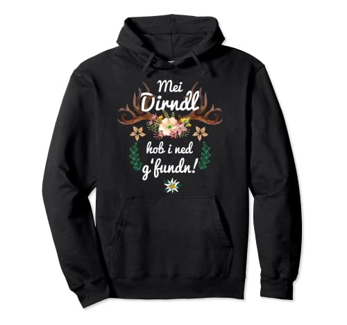 Trachtenshirt Mei Dirndl hob i ned g'fundn Damen Trachten Pullover Hoodie von Mei Dirndl T-Shirt & Trachtenshirt Damen