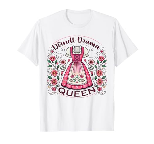 Damen Cooles Trachtenshirt Tracht Ersatz Dirndl drama queen T-Shirt von Mei Dirndl is in da Wäsch Trachtenshirts Damen tee