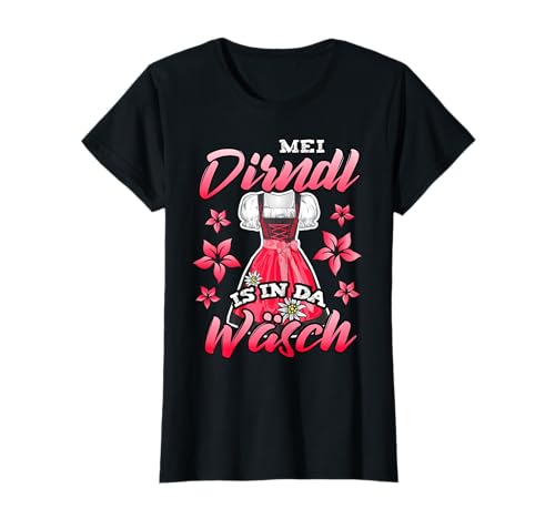 Mein Dirndl ist in der Wäsche Trachtenshirt Damen T-Shirt von Mei Dirndl is in da Wäsch Trachtenshirts