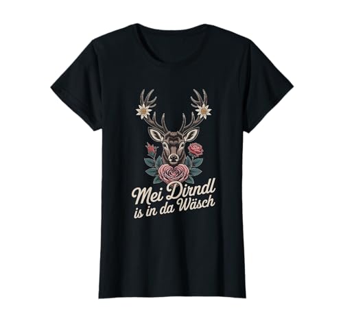 Trachten Damen Tracht Ersatz Dirndl Motiv T-Shirt Trachten Damen Tracht Ersatz Dirndl Motiv T-Shirt von Mei Dirndl is in da Wäsch Trachtenshirts
