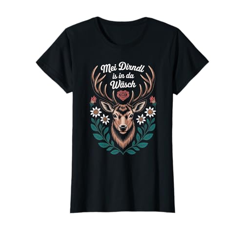 Trachten Damen Tracht Ersatz Dirndl Motiv T-Shirt Trachten Damen Tracht Ersatz Dirndl Motiv T-Shirt von Mei Dirndl is in da Wäsch Trachtenshirts