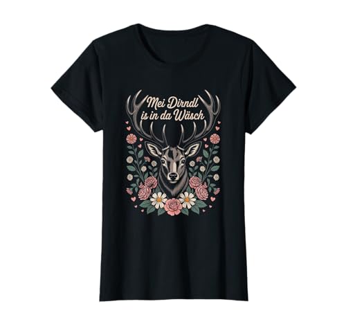 Trachten Damen Tracht Ersatz Dirndl Motiv T-Shirt Trachten Damen Tracht Ersatz Dirndl Motiv T-Shirt von Mei Dirndl is in da Wäsch Trachtenshirts
