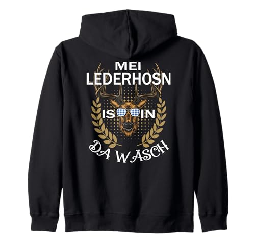 MEI Lederhosn is in da Wäsch Oktoberfest Herren & Damen Kapuzenjacke von Mei Lederhosn is in da Wäsch T-Shirts Herren