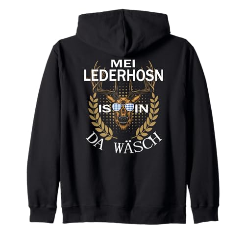 MEI Lederhosn is in da Wäsch Passend für Oktoberfest Herren Kapuzenjacke von Mei Lederhosn is in da Wäsch T-Shirts Herren