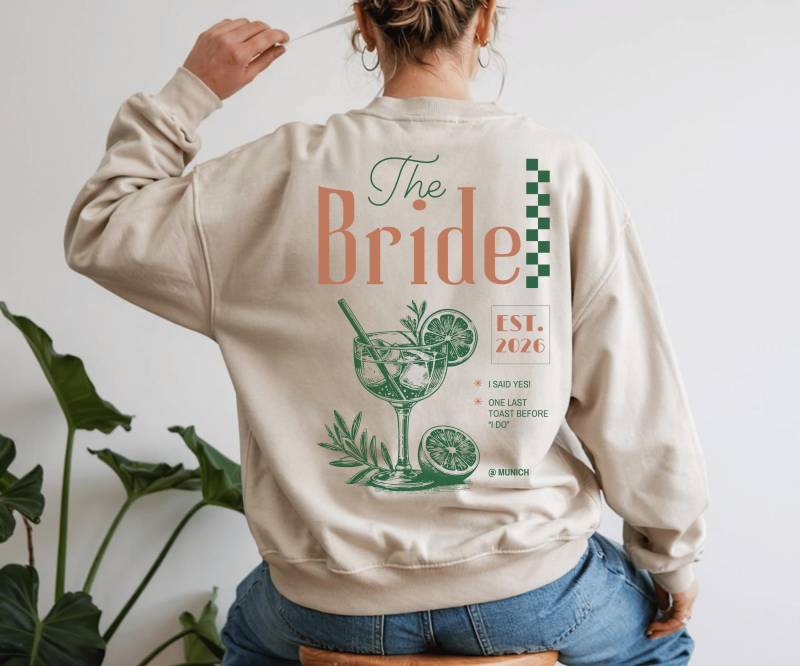 Braut Pullover Jga Personalisiert Geschenke Team Sweatshirt Winter Pulli Junggesellenabschied Brautjungfern von MeiFamilyDE