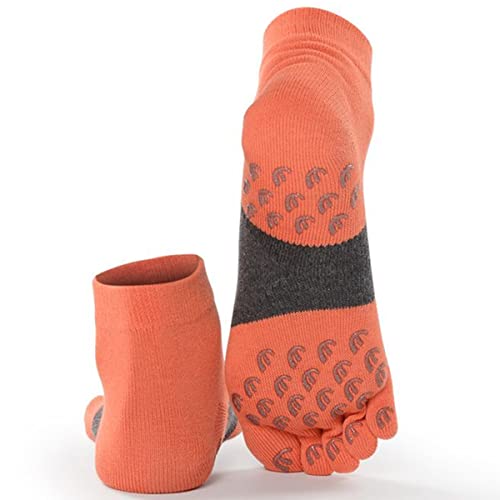 MeiKan Zehensocken,Coolmax Yogasocken/Laufsocken für Herren&Damen, rutschfeste Sneaker Socken für verschiedene Sportarten(37-40, Kürbis) von MeiKan