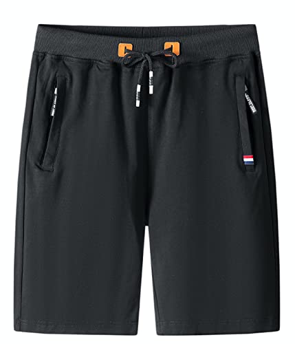 MeiLayM Herren Baumwolle Jogging Hose Sport Jogginghose Sommer Outdoor Kurze Hose Atmungsaktiv Sommer Shorts Leicht Fitness Trainingshose von MeiLayM