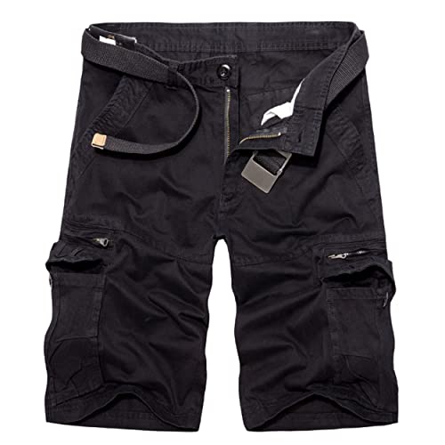 MeiLayM Herren Cargo Shorts Bermuda Shorts Sommer Arbeitsshorts Multi Pockets Outdoor Casual Wandern Wandern Baumwolle Twill 100% Baumwolle No Belt von MeiLayM