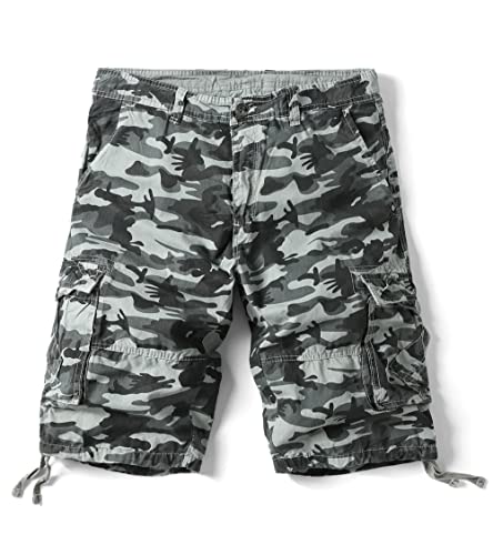 MeiLayM Herren Cargo Shorts Multi-Tasche Carghose Kurze Hose Bermuda Sommer Herrenshorts aus Baumwolle Sommer Urlaub Freizeit Shorts von MeiLayM