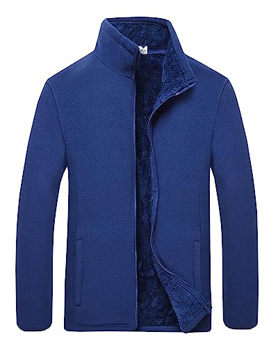 MeiLayM Herren Herbst Winter Stehkragen Fleece Jacke Microfleece Full Zip jacke warmem Plüsch Futter Sweatshirt von MeiLayM