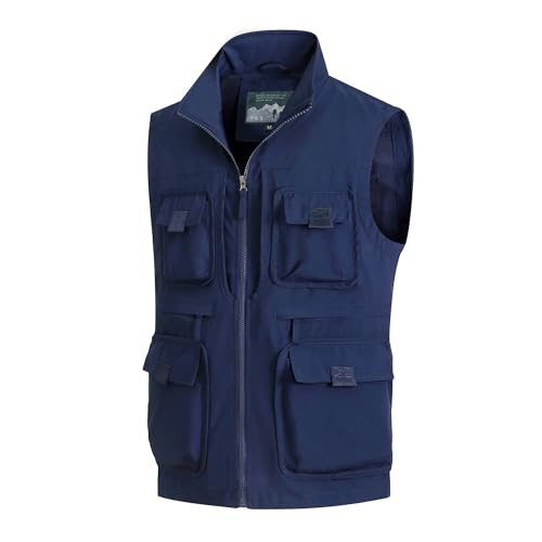 MeiLayM Herren Outdoor Weste mit Vielen Taschen Leicht Atmungsaktiv Anglerweste Freizeit Multifunktionsweste schnelltrocknend Ärmellos Jacke Reporterwesten Safari Trekking Blau,XXL MeiLayM Herren Outdoor Weste mit Vielen Taschen Leicht Atmungsaktiv Anglerweste Freizeit Multifunktionsweste schnelltrocknend Ärmellos Jacke Reporterwesten Safari Trekking Blau,XXL von MeiLayM