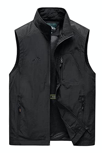MeiLayM Herren Sommer Outdoor Weste Angelweste Leichte Ärmellose Weste mit Reißverschlusstaschen Lässig Funktionsweste Jagd Camping Fotografie Wandern Weste MeiLayM Herren Sommer Outdoor Weste Angelweste Leichte Ärmellose Weste mit Reißverschlusstaschen Lässig Funktionsweste Jagd Camping Fotografie Wandern Weste von MeiLayM