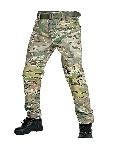 MeiLayM Herren Taktisch Cargohose Viele Taschen Outdoor Military Wandern Pants Jagen Angeln Camping Cargo Hose Militär Outdoorhose Trainingshosen Lässige Arbeitshosen von MeiLayM