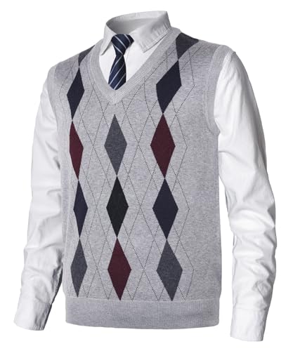 MeiLayM Pullunder für Herren Strickwesten Wollmischung mit V-Ausschnitt Pullunder Strickweste Slim Classic Business Gentleman Strickwaren Strick Weste Herbst Winter Pullunder Pullover für Männer MeiLayM Pullunder für Herren Strickwesten Wollmischung mit V-Ausschnitt Pullunder Strickweste Slim Classic Business Gentleman Strickwaren Strick Weste Herbst Winter Pullunder Pullover für Männer von MeiLayM