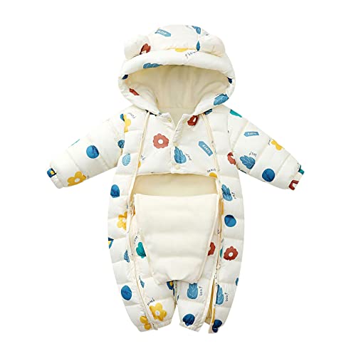 Baby Winter Overall Warm Kleidungsset 0-24 Monate Winteroverall Winterkleidung Winteranzug Baby Mit Kapuze Jungen Schneeanzüge Fleece Mädchen Winterjacke Strampler Strampelanzug Für Kleinkinder von MeiLyviba