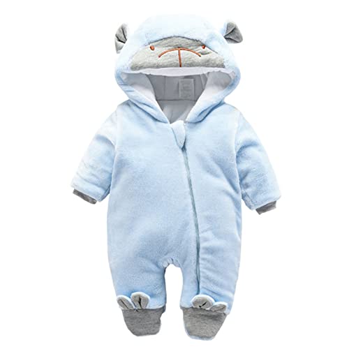 Baby Winteroverall Winter 0-24 Monate Fleece Winterkleidung Strampler Schneeanzug Jungen Mädchen Overall Mit Kapuze Reißverschluss Winterjacke Winteranzug Langarm Jumpsuit Warm Outfits Geschenk von MeiLyviba