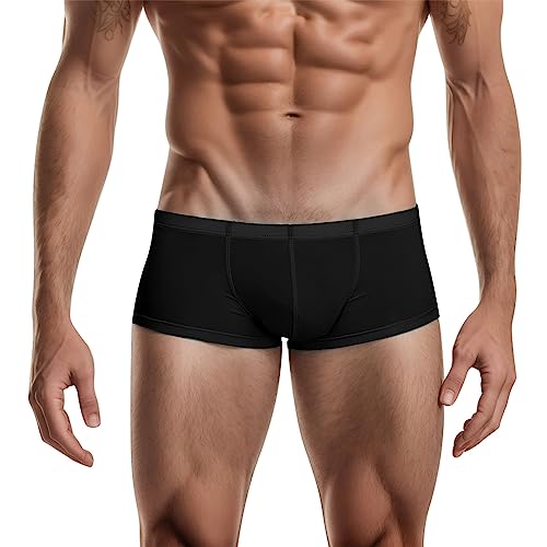 Boxershorts Herren Einfarbig Bequemer Underwear Unterhosen Männer Baumwolle Atmungsaktive Weicher Weihnachten Men Shorts Unterwäsche Mit Bulge Pouch Stretch Retroshorts Slip Pants von MeiLyviba