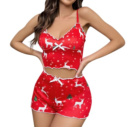 Dessous Damen Sexy Weinachten Santa Body Spitze Dessous Set Reizwäsche Sexy Outfit Weihnachtsoutfit Sexunterwäsche Dessous Kleid Sexy Lingerie Woman Unterwäsche Strapsen Negligee Babydoll Cosplay von MeiLyviba