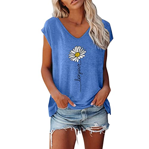 Klamotten Bluse Damen Elegant ärmellose t-Shirt Tops Shirt Oversize Oberteile Frauen Schwarz Kleidung Frau Sommer Shirts Top Blusentops V-Ausschnitte Tshirt Casual Rundhals Klamotten Teenager Mädchen von MeiLyviba