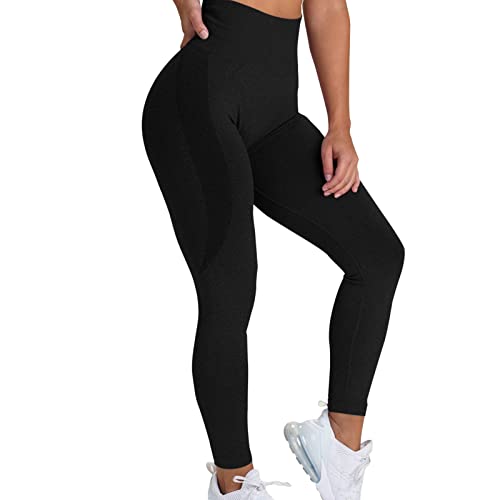 MeiLyviba Leggings Damen Kompressions Sport Leggings Yoga Lange Leggings Slim Fit Fitnesshose Sporthosen Blickdicht Scrunch Butt Yogahose Nahtlos Push up Hosen Hohe Taille Übung Fitness Joggen von MeiLyviba