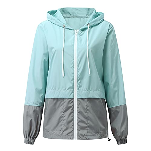 MeiLyviba Leicht Regenjacke Damen Wasserdicht Atmungsaktiv Faltbar Windbreaker Mit Kapuze Softshelljacke Fahrradjacke Dünne Sommerjacke Übergangsjacke Regenjacken & Mäntel Für Damen Ultraleichte von MeiLyviba