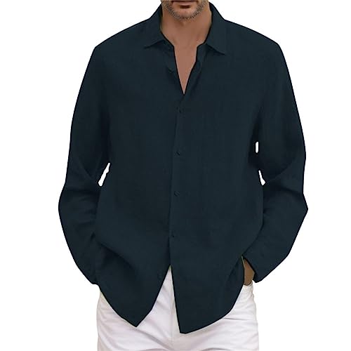 MeiLyviba Schwarzes Hemd Herren Herrenhemd Businesshemden Hemden Oberhemden Männer Große Größen Übergrößen Bügelfrei Kentkragen Oberteile Langarmshirt Langarm Comfort Fit Freizeithemden Business von MeiLyviba